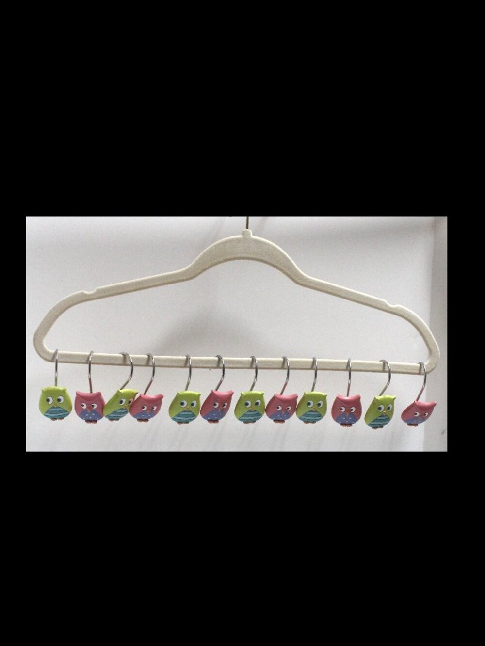 12 Cute Owl Shower Curtain Rod Hooks - 2 Different Color Schemes